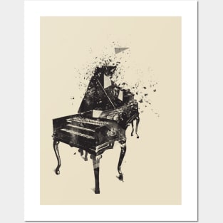 Vintage Piano Shattered Posters and Art